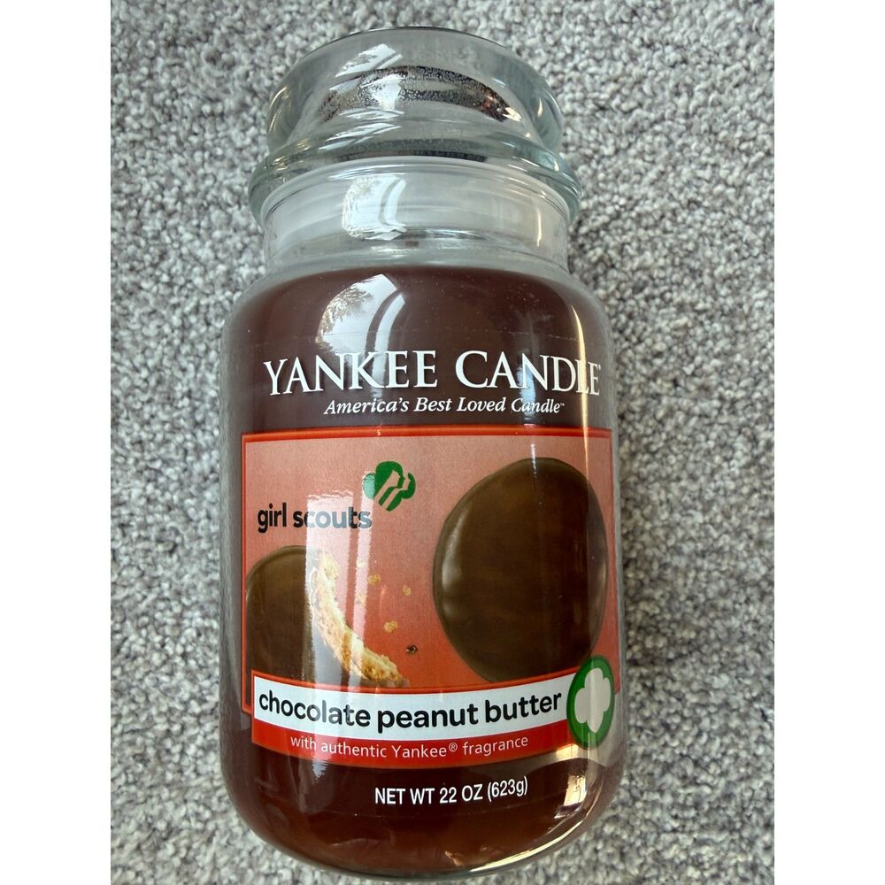 Yankee Candle Chocolate Peanut Butter Girl Scouts Large Jar Candle
